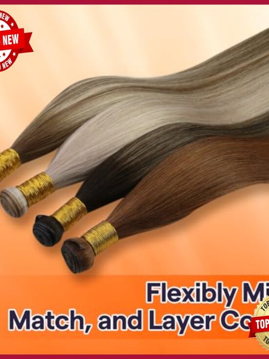 18 Inch Human Hair Extensions, Remy Hair, Hand Tied Weft, Lightweight main image 4